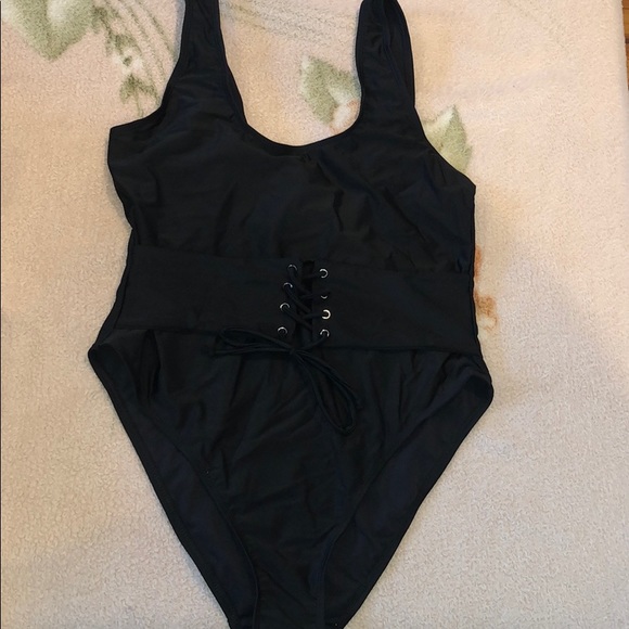Black one piece swimsuit - Picture 1 of 4